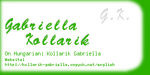 gabriella kollarik business card